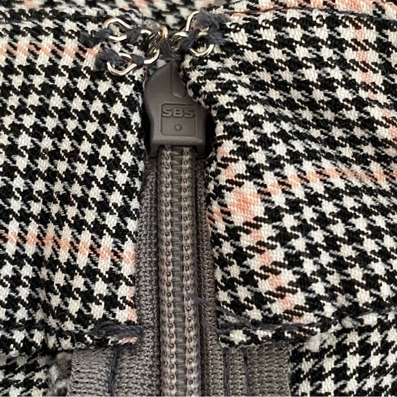 Garage High Waist Houndstooth Plaid Pink White Black Wrap Skort Women's Size XS - Picture 4 of 12
